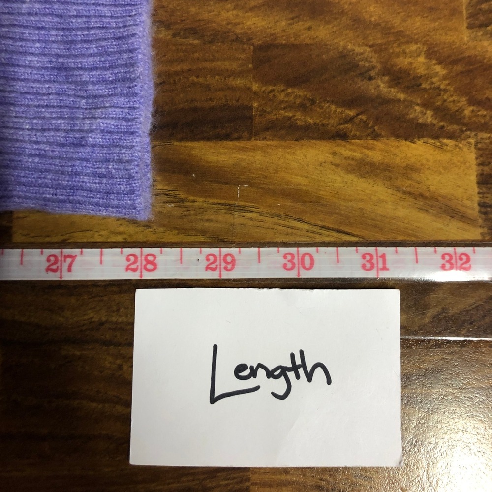 WoolOvers Womens Cashmere Merino Deep V Neck Tunic Size S Purple Quiet Luxury - Picture 10 of 12